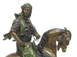 Large Orientalist Bronze Figural, "Arab on Horse", after Antoine-Louis Barye!! - Old Europe Antique Home Furnishings