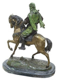 Large Orientalist Bronze Figural, "Arab on Horse", after Antoine-Louis Barye!! - Old Europe Antique Home Furnishings