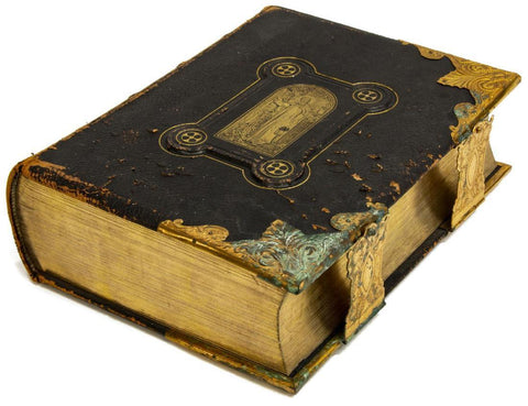 Leather Bound Copy of "The National Family Bible", 19th Century - Old Europe Antique Home Furnishings