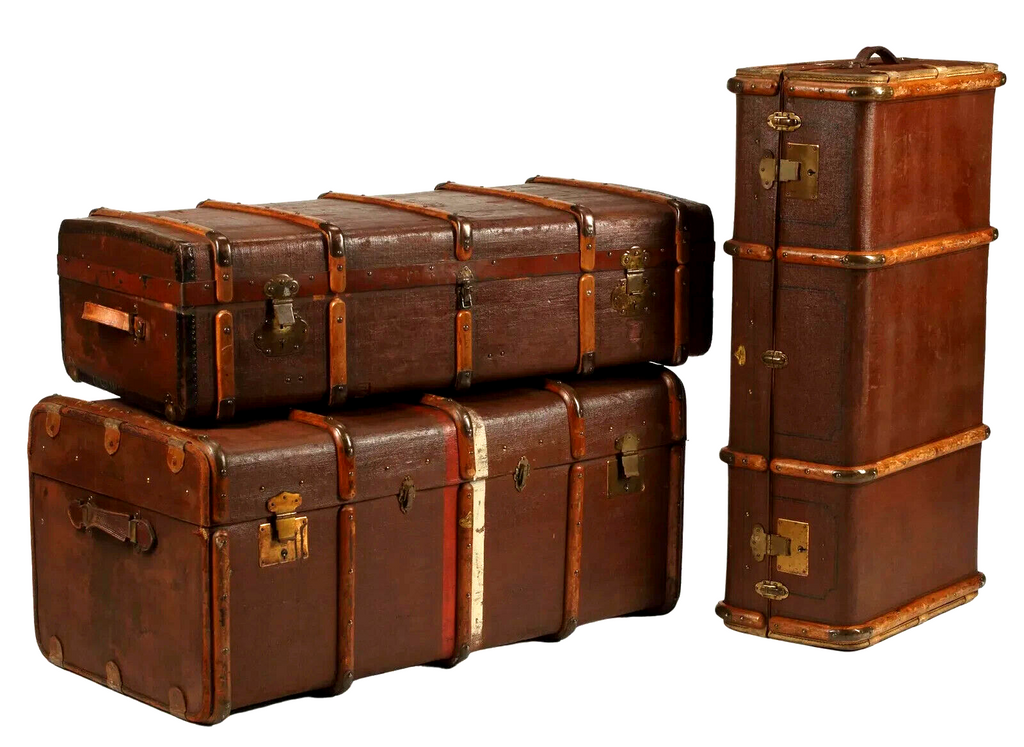 Vintage Travel Luggage (PNG Transparent)