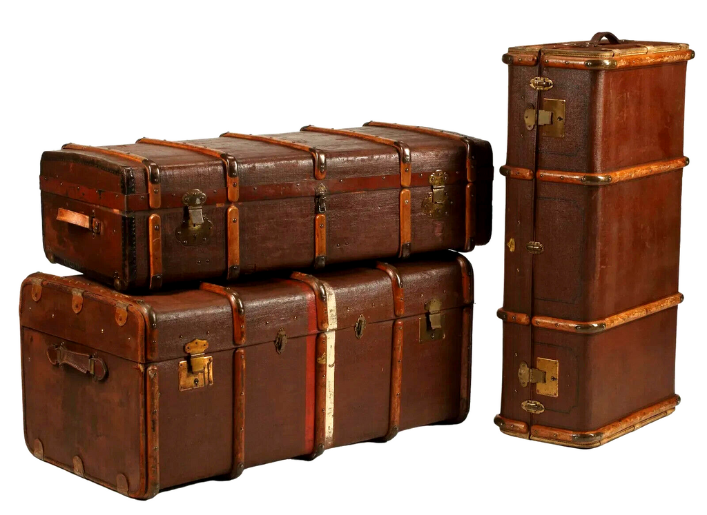 Antique suitcases and trunks sales