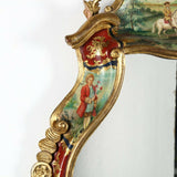 Mirror, Italian Baroque Venetian Style Painted Mirror, Vintage - Old Europe Antique Home Furnishings