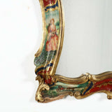 Mirror, Italian Baroque Venetian Style Painted Mirror, Vintage - Old Europe Antique Home Furnishings