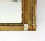 Mirror, French Style, Large, Gold Framed, Mirror With Crucifix, Vintage - Old Europe Antique Home Furnishings