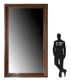 Antique Mirror, Monumental, Italian, Wood-Framed, Molding, 106" X 62.5", 19th c 1800s!! - Old Europe Antique Home Furnishings