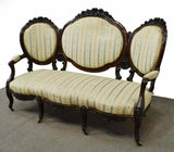Antique Sofa, Napoleon III French, Triple Back, 19th C., 1800s, Gorgeous! - Old Europe Antique Home Furnishings