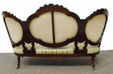 Antique Sofa, Napoleon III French, Triple Back, 19th C., 1800s, Gorgeous! - Old Europe Antique Home Furnishings