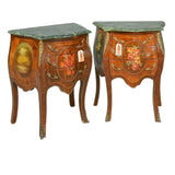 Night Stands, Side Tables, French Style, Pair, Marble Top Chests, Handsome Set!! - Old Europe Antique Home Furnishings