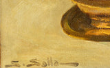 Painting, Oil on Canvas, H 23.5" Still Life, signed S. Salla, Vintage / Antique - Old Europe Antique Home Furnishings