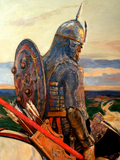 Painting, Oil on Canvas, Portrait, After Vasilii Vasnetsiv (Russian, 1848-1926)! - Old Europe Antique Home Furnishings
