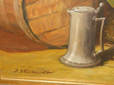 Painting, Oil on Canvas, "Tavern Scene", Signed, Framed, Oil on Canvas!! - Old Europe Antique Home Furnishings