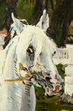 Painting, Oil, Framed, Horse, Officer, After Valentin Serov (Russian, 1865-1911) - Old Europe Antique Home Furnishings