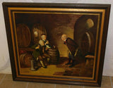 Painting, Oil on Canvas, "Tavern Scene", Signed, Framed, Oil on Canvas!! - Old Europe Antique Home Furnishings