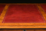Partner's Desk, Antique / Vintage, George II Style Walnut Burgundy Leather Top! - Old Europe Antique Home Furnishings