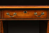 Partner's Desk, Antique / Vintage, George II Style Walnut Burgundy Leather Top! - Old Europe Antique Home Furnishings
