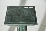 Pedestals, Green Marble, Pair, Gilt Accents, 42 Ins Tall, Vintage / Antique!! - Old Europe Antique Home Furnishings