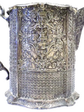 Pitcher, Tankard, Silverplate over Copper, Victorian, Exceptionally Detailed!! - Old Europe Antique Home Furnishings