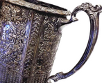 Pitcher, Tankard, Silverplate over Copper, Victorian, Exceptionally Detailed!! - Old Europe Antique Home Furnishings