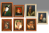 Portrait Paintings, Oil on Canvas, Seven Bavarian and Russian Framed Paintings! - Old Europe Antique Home Furnishings