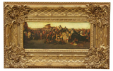 Print, After William Powell Frith (D. 1909) "The Derby Day", Vintage / Antique!! - Old Europe Antique Home Furnishings