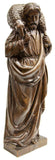 HANDSOME RELIGIOUS FINELY CARVED WOOD FIGURE CHRIST & LAMB, Antique!!! - Old Europe Antique Home Furnishings