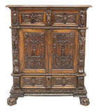 VERY HANDSOME RENAISSANCE REVIVAL CARVED SECRETARY CABINET, 18th / 19th century - Old Europe Antique Home Furnishings