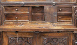 VERY HANDSOME RENAISSANCE REVIVAL CARVED SECRETARY CABINET, 18th / 19th century - Old Europe Antique Home Furnishings