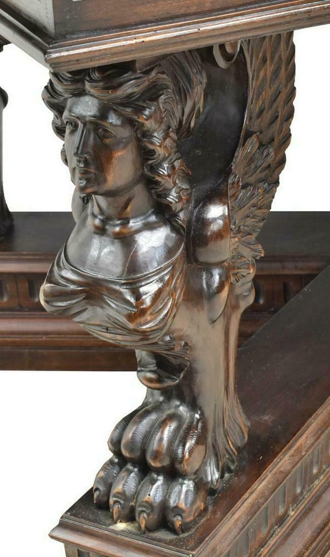 Table, Italian Renaissance Revival Carved Walnut, Early 1900s, Handsom ...