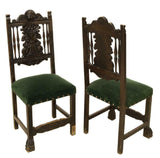 Charming Spanish Renaissance Revival Armchair and Sidechairs!!! - Old Europe Antique Home Furnishings