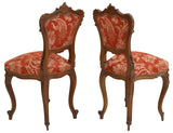 Salon Set French Louis XV Style Upholstered, Stunning, Vintage / Antique, 5 Pcs - Old Europe Antique Home Furnishings