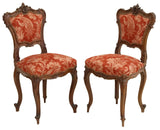 Salon Set French Louis XV Style Upholstered, Stunning, Vintage / Antique, 5 Pcs - Old Europe Antique Home Furnishings