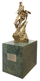 Sculpture, Bronze, After Remington, "Mountain Man", Marble Base, 26.25"H!! - Old Europe Antique Home Furnishings