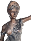 Sculpture, Bronze, Life Size Justice, Bronze, Signed by Steimer, 66 Ins Tall!! - Old Europe Antique Home Furnishings