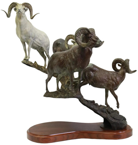 Sculpture, Bronze, Patinated James Stafford (B.1937) North Amer, Sheep, Vintage - Old Europe Antique Home Furnishings