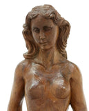 Sculpture, Carved Wood, Signed, Yepez Female Nude, 15 Ins H., Home Decor! - Old Europe Antique Home Furnishings