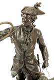 Sculpture, Bronze, Patinated, Statue, After Moreau & Lecourtier, 32 Ins. H.! - Old Europe Antique Home Furnishings