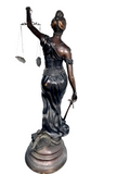 Sculpture, Bronze, Life Size Justice, Bronze, Signed by Steimer, 66 Ins Tall!! - Old Europe Antique Home Furnishings