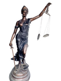 Sculpture, Bronze, Life Size Justice, Bronze, Signed by Steimer, 66 Ins Tall!! - Old Europe Antique Home Furnishings