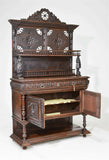 Server, French Breton Style, Carved, Chestnut, Sideboard, Vintage / Antique!! - Old Europe Antique Home Furnishings