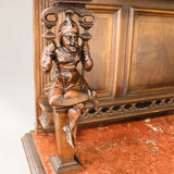 Server / Cablnet, Renaissance Style Heavily Carved Walnut, Vintage / Antique!! - Old Europe Antique Home Furnishings
