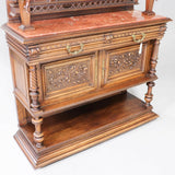 Server / Cablnet, Renaissance Style Heavily Carved Walnut, Vintage / Antique!! - Old Europe Antique Home Furnishings