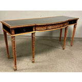 Sideboard, Server, Neo Classical, Mahogany, Glass Top, Poly-Chrome on Legs!! - Old Europe Antique Home Furnishings