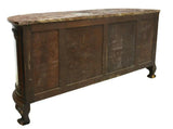 Sideboard, Chippendale Style, Marble Top, Oak, Vintage / Antique, 20th C.,1900's - Old Europe Antique Home Furnishings