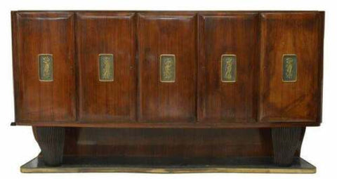 Sideboard, Dining, Massive Italian, Mid-Century Modern Rosewood, Vintage, Dassi! - Old Europe Antique Home Furnishings