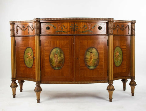 Sideboard, Neoclassical, Detailed, Inlay Design, Robert W. Irwin Co Phoenix Ste - Old Europe Antique Home Furnishings