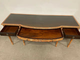 Sideboard, Server, Neo Classical, Mahogany, Glass Top, Poly-Chrome on Legs!! - Old Europe Antique Home Furnishings