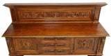 Sideboard, Italian Renaissance Revival, Walnut, Foliate Carved, Lion, E. 1900s!! - Old Europe Antique Home Furnishings
