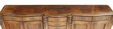 Sideboard, Server, Long, French Louis XV Style, Walnut, 112.5"L, Vintage, 1900's!! - Old Europe Antique Home Furnishings