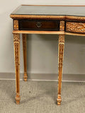 Sideboard, Server, Neo Classical, Mahogany, Glass Top, Poly-Chrome on Legs!! - Old Europe Antique Home Furnishings