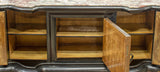 Sideboard, Venetian Marble-Top Mirrored Sideboard, Vintage / Antique, Serpentine - Old Europe Antique Home Furnishings